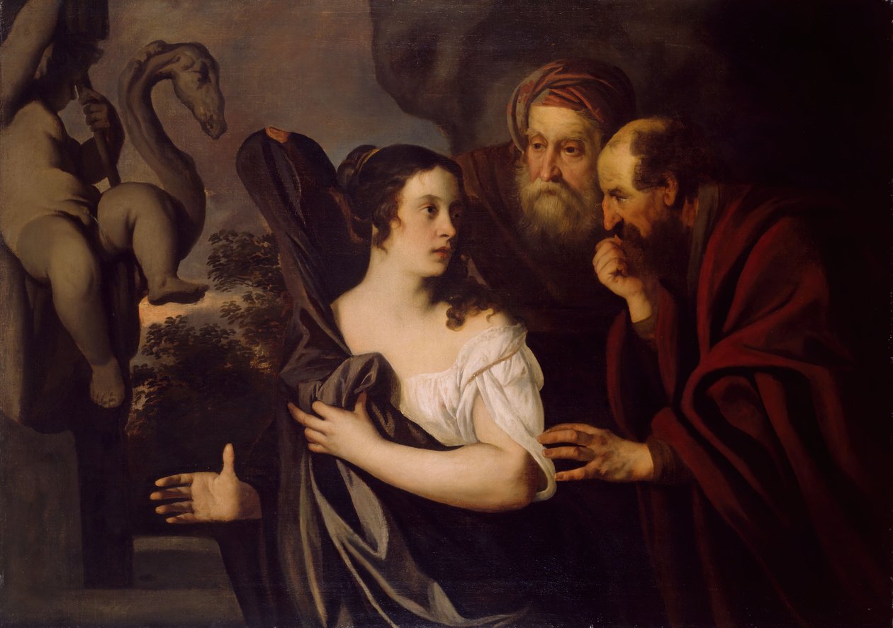 Susanna And The Elders, 1600-tallet. af Peter Lely