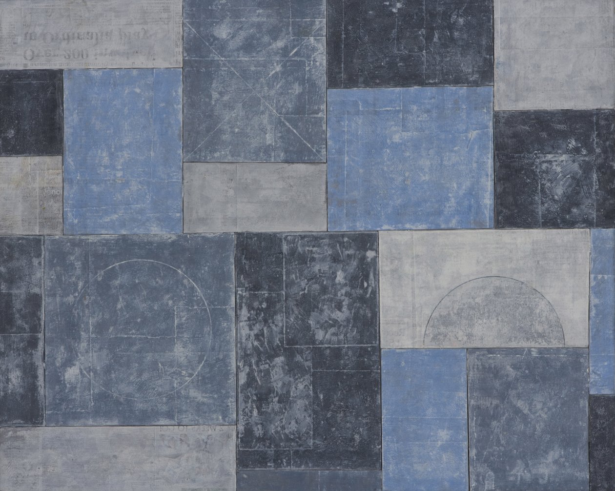 Uctio No.9 Lamorna, 2002 (collage og akryl) af Peter McClure