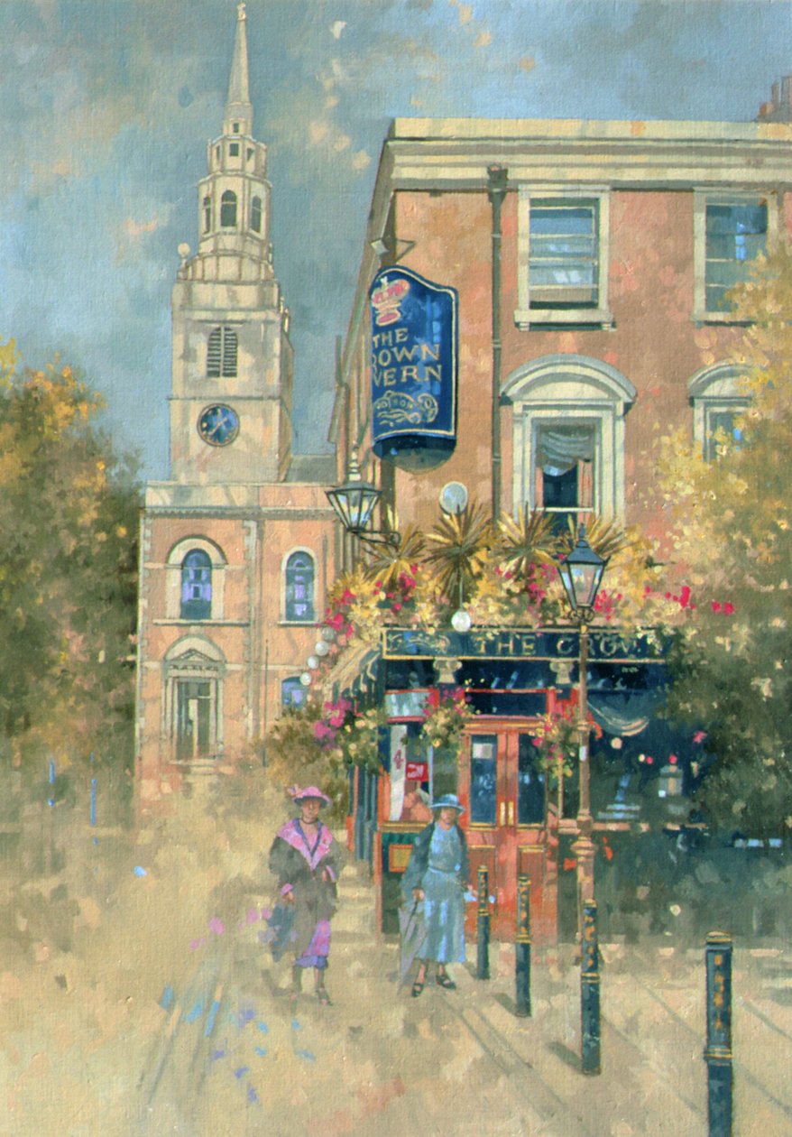 Crown Tavern, Clerkenwell, 2000 (olie på lærred) af Peter Miller