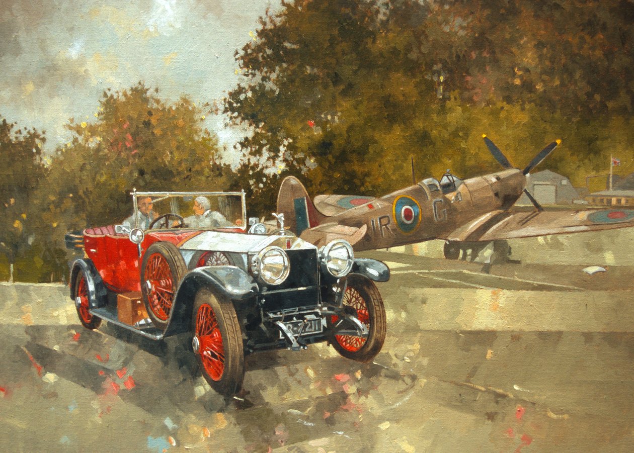 Ghost and Spitfire (olie på lærred) af Peter Miller