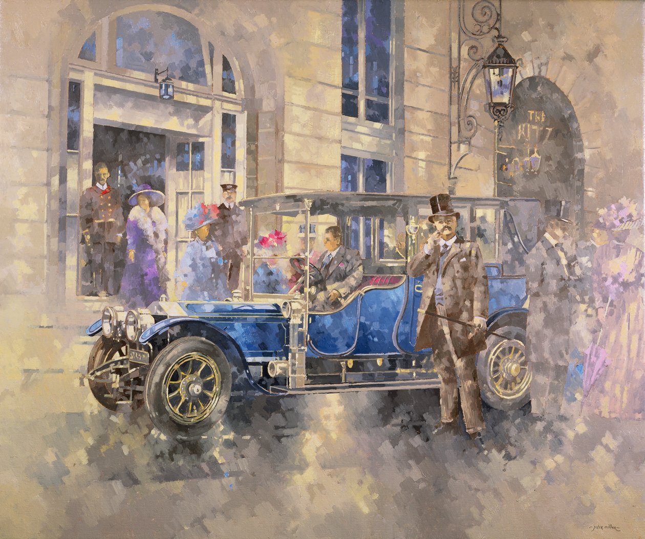 Outside the Ritz (olie på lærred) af Peter Miller