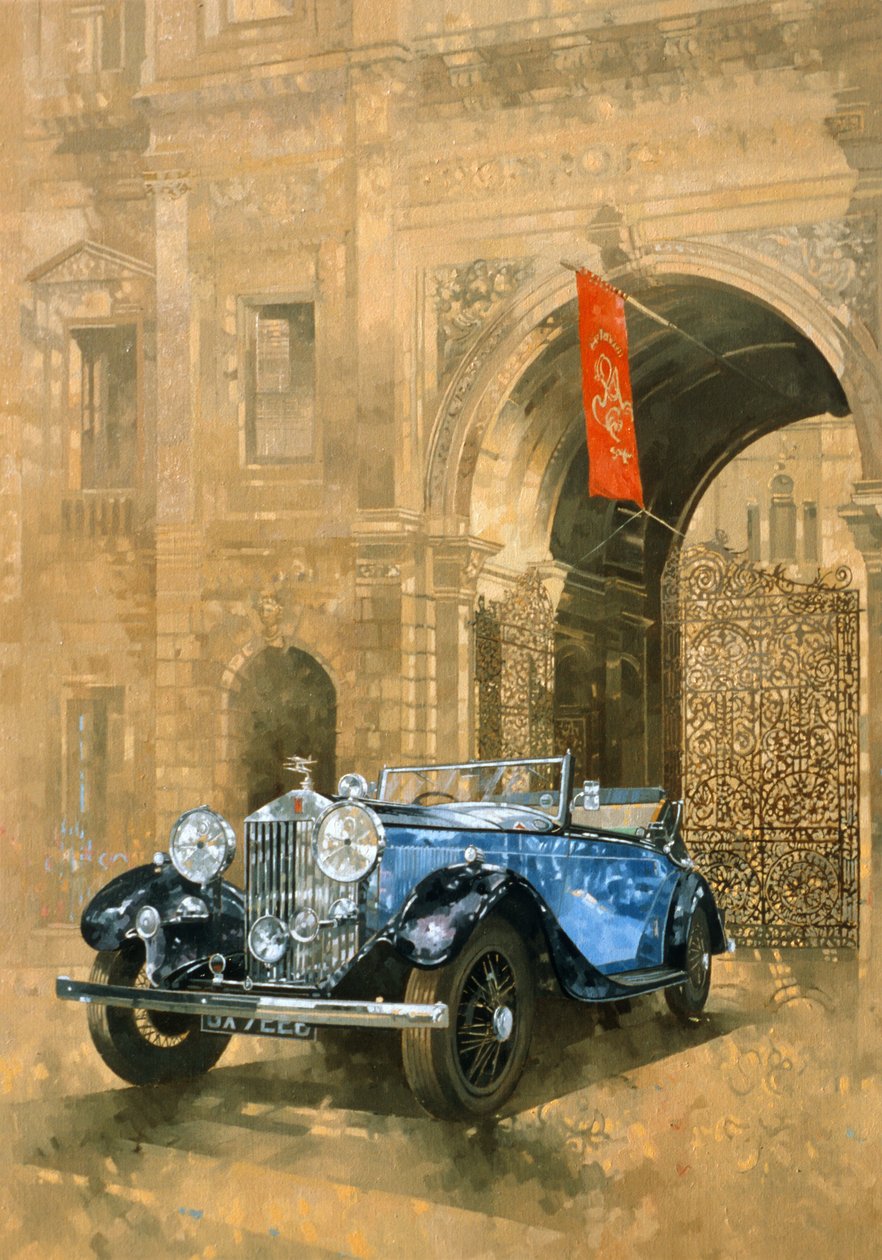 Rolls Royce på Royal Academy (olie på lærred) af Peter Miller