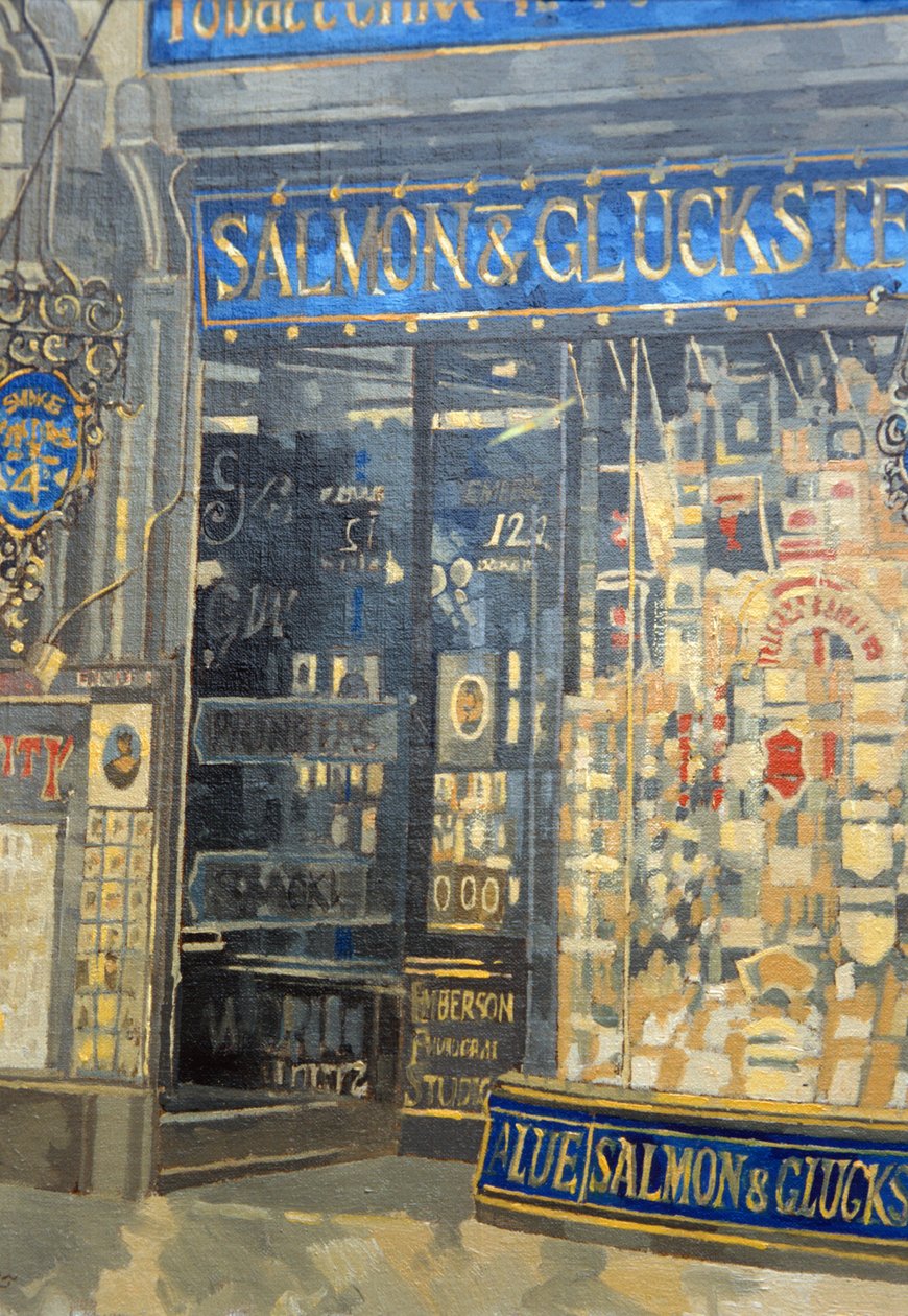 Salmon and Gluckstein, Oxford Street (olie på lærred) af Peter Miller