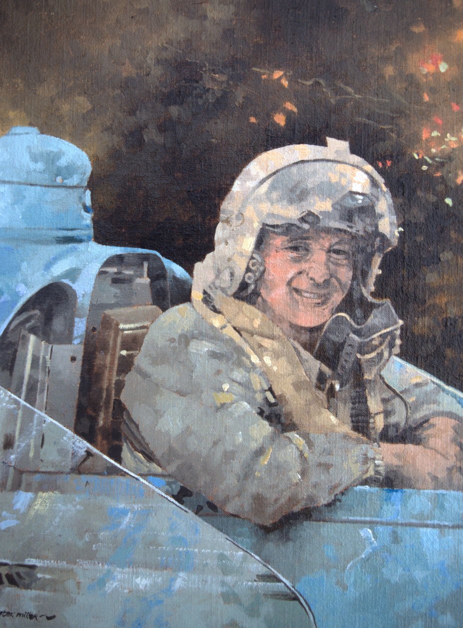 Studie for Donald Campbell (olie på lærred) af Peter Miller