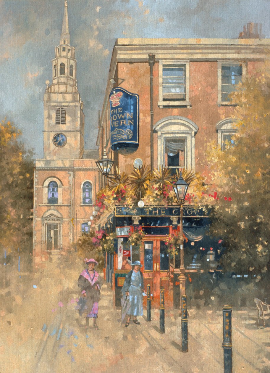 The Crown Tavern - Clerkenwell (olie på lærred) af Peter Miller