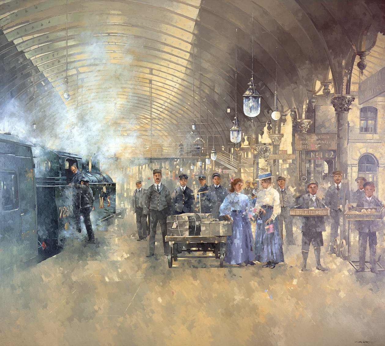York Railway Station (olie på lærred) af Peter Miller