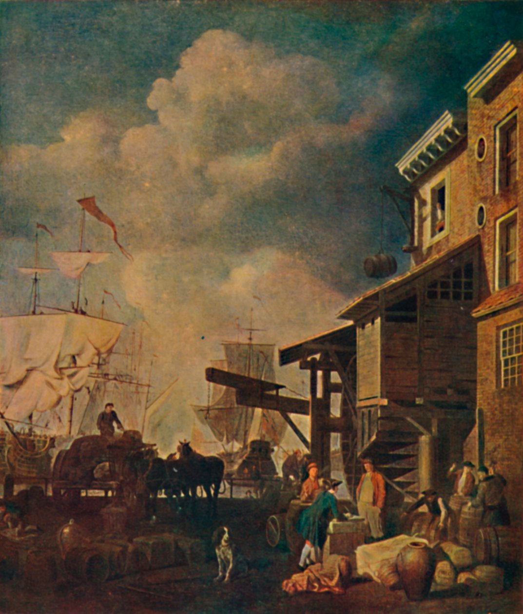 The Old East India Wharf, London Bridge, c1700-1740, 1904 af Peter Monamy