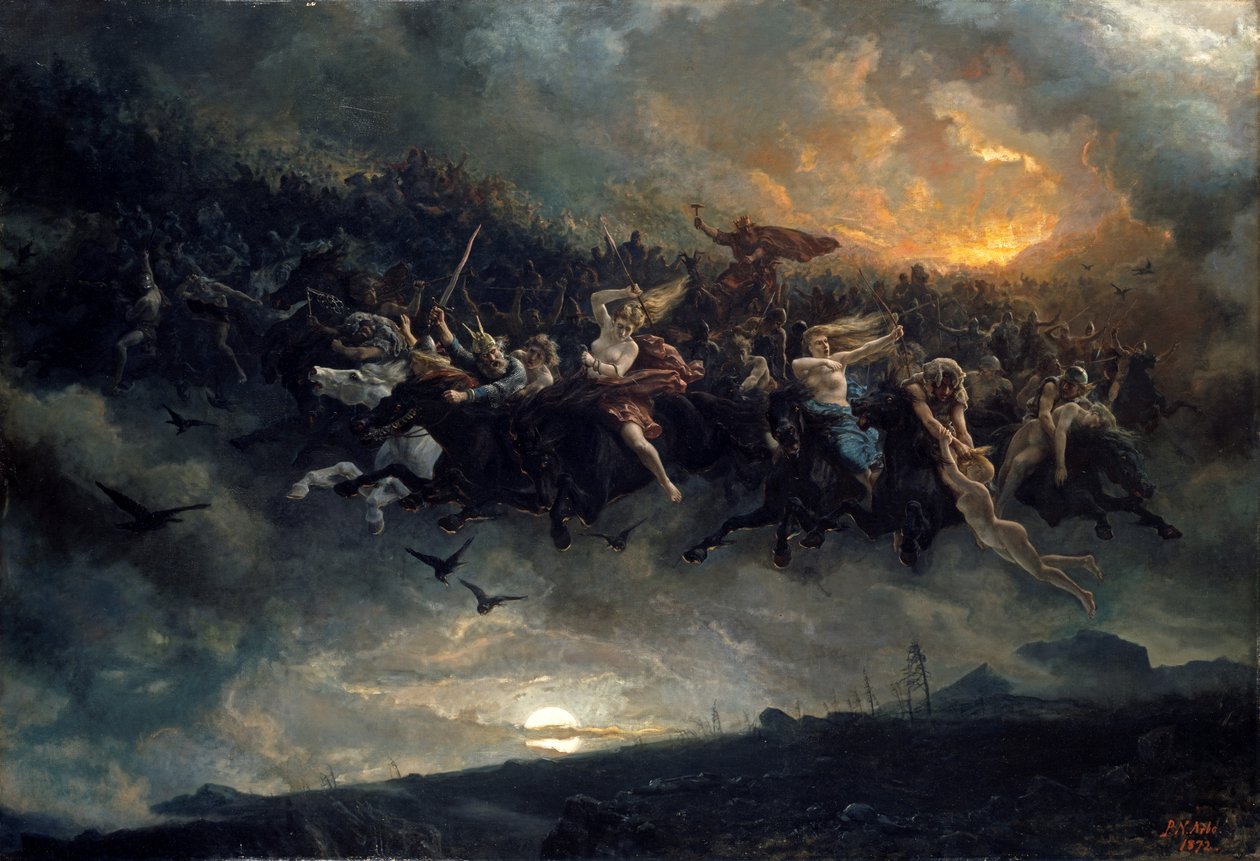 Den vilde jagt på Odin af Peter Nicolai Arbo