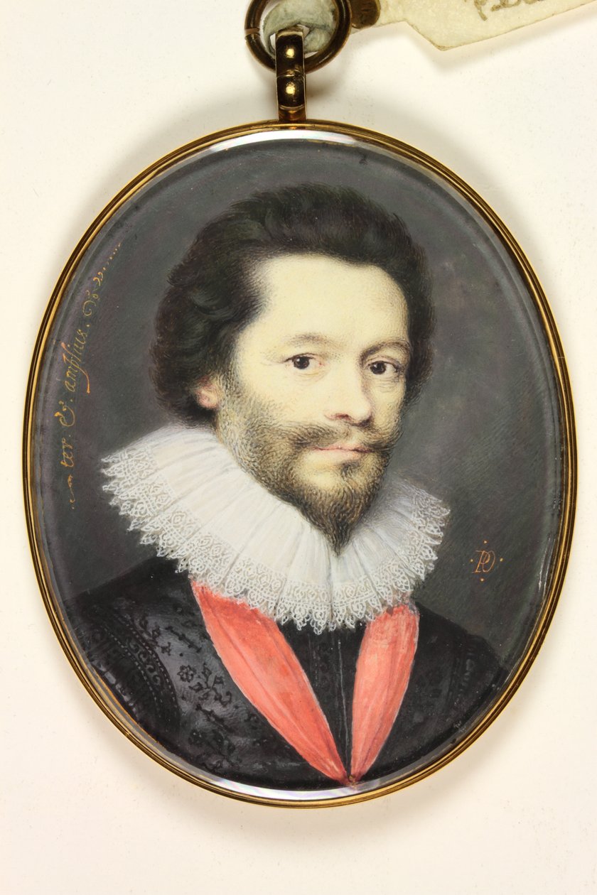 Sir Robert Harley, møntmester (emalje) af Peter Oliver
