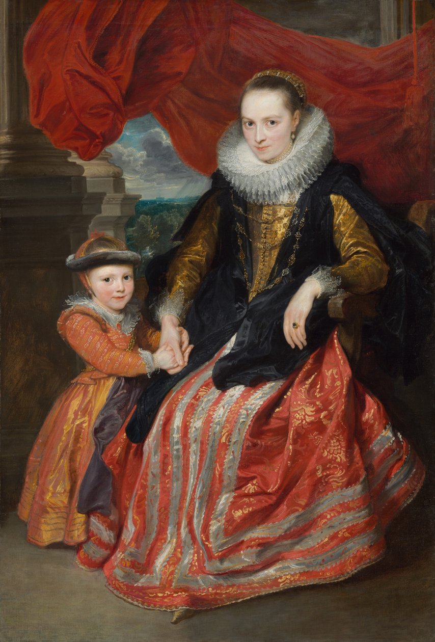 Susanna Fourment og hendes datter af Peter P. & Dyck Anthony Van (1599-1641) Rubens