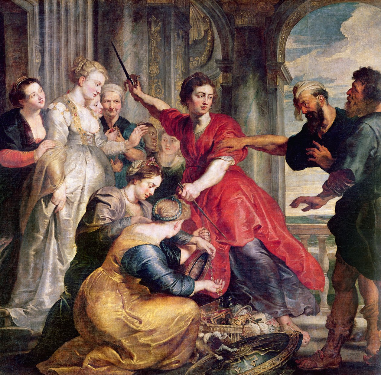 Achilleus opdaget af Odysseus, ca. 1617 af Peter P. & Dyck, Anthony Van Rubens