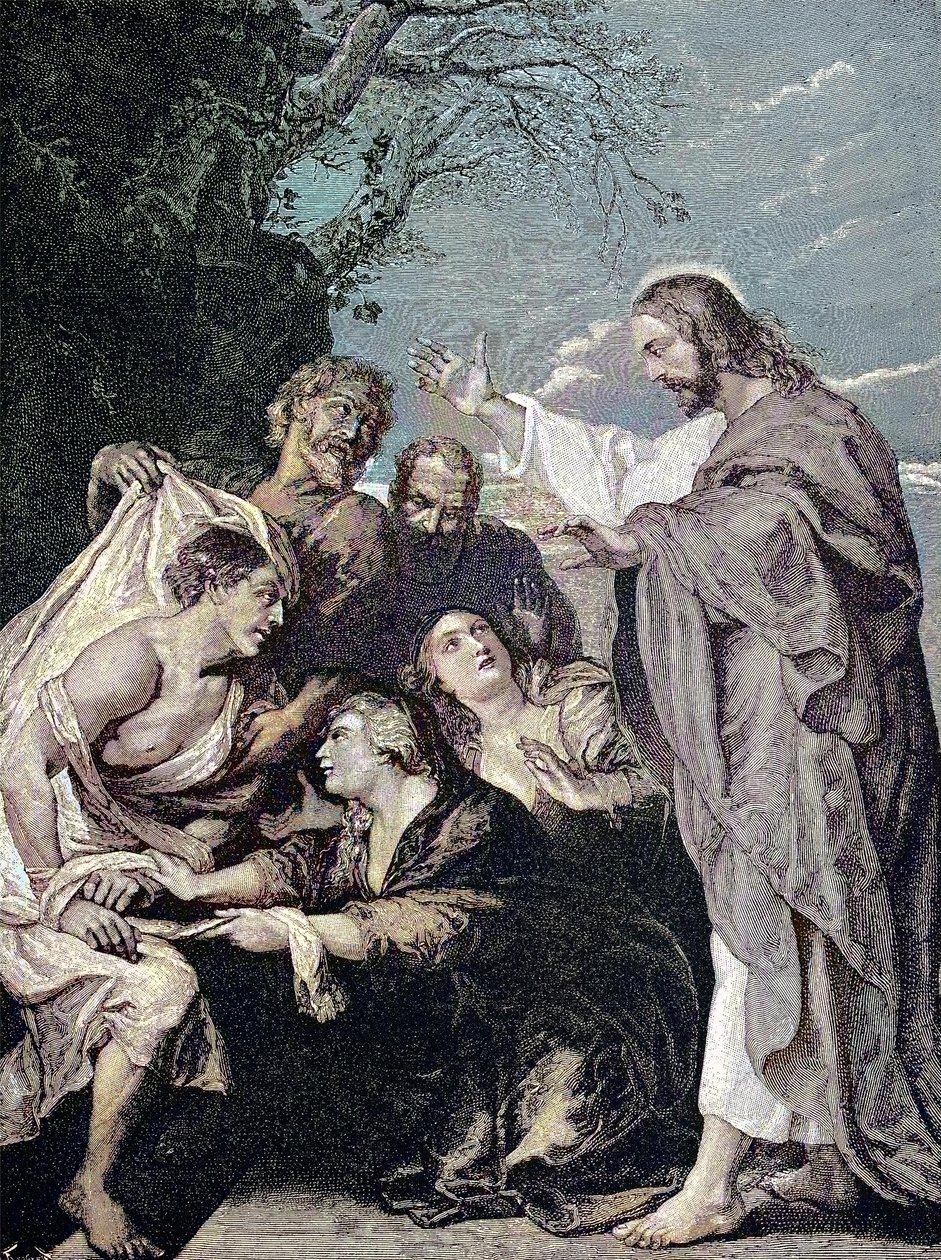 Christ Raising Lazarus, maleri af Peter Paul Rubens, 28. juni 1577, 30. maj 1640 af Peter Paul (after) Rubens