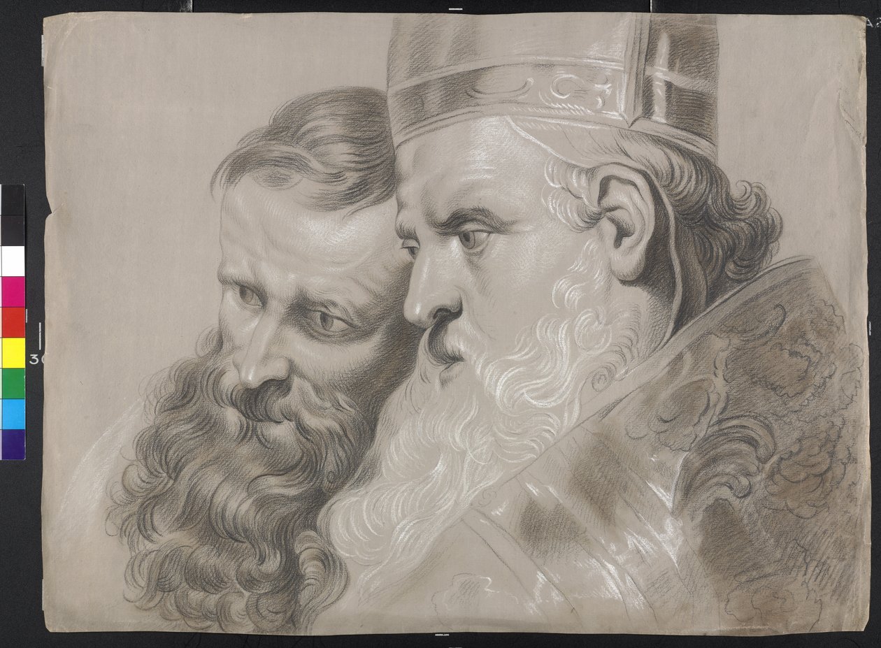 "Sankt Ambrosius og kejser Theodosius" af Peter Paul Rubens af Peter Paul (after) Rubens
