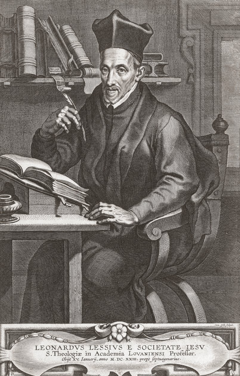Leonardo Lessius, portræt. af Peter Paul (after) Rubens