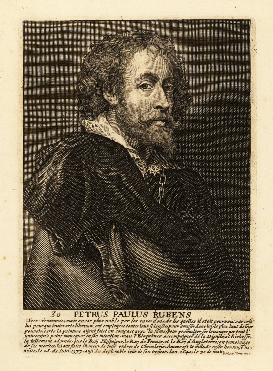 Portræt af Sir Peter Paul Rubens, flamsk kunstner og diplomat af Peter Paul (after) Rubens