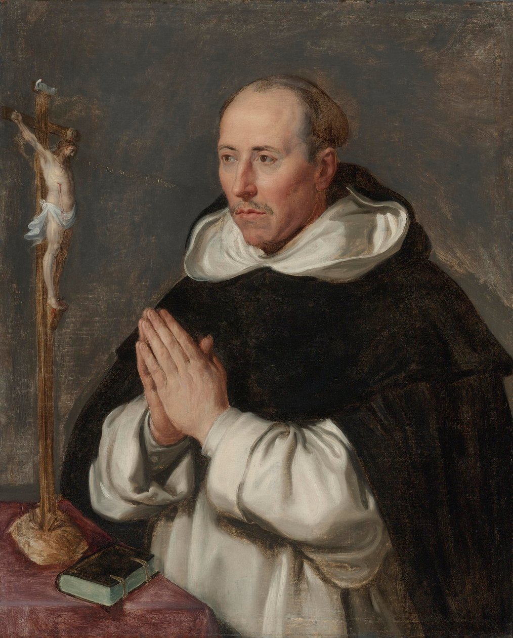 Un moine en priere, portrait presume af Saint Thomas d