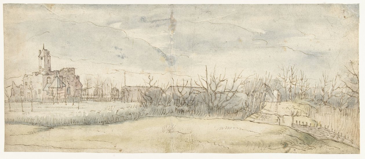 Udsigt over slottet Crayenhof i Zwijndrecht, 1606 af Peter Paul Rubens (attributed to)