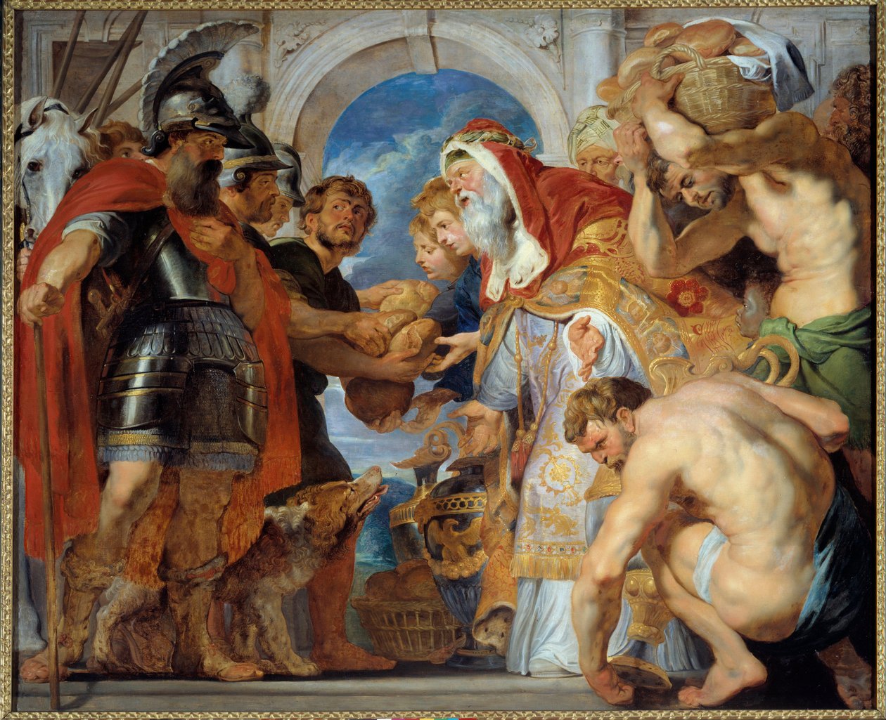 Abraham og Melkisedek. Da han vendte tilbage fra et sejrrigt felttog, mødte Abraham Melkisedek (eller Melkisedek eller Melkisedek eller Melkisedek eller Melkisedek), konge af Salem, som bragte ham brød og vin. Han var præst og udtalte denne velsignelse: af Peter Paul Rubens