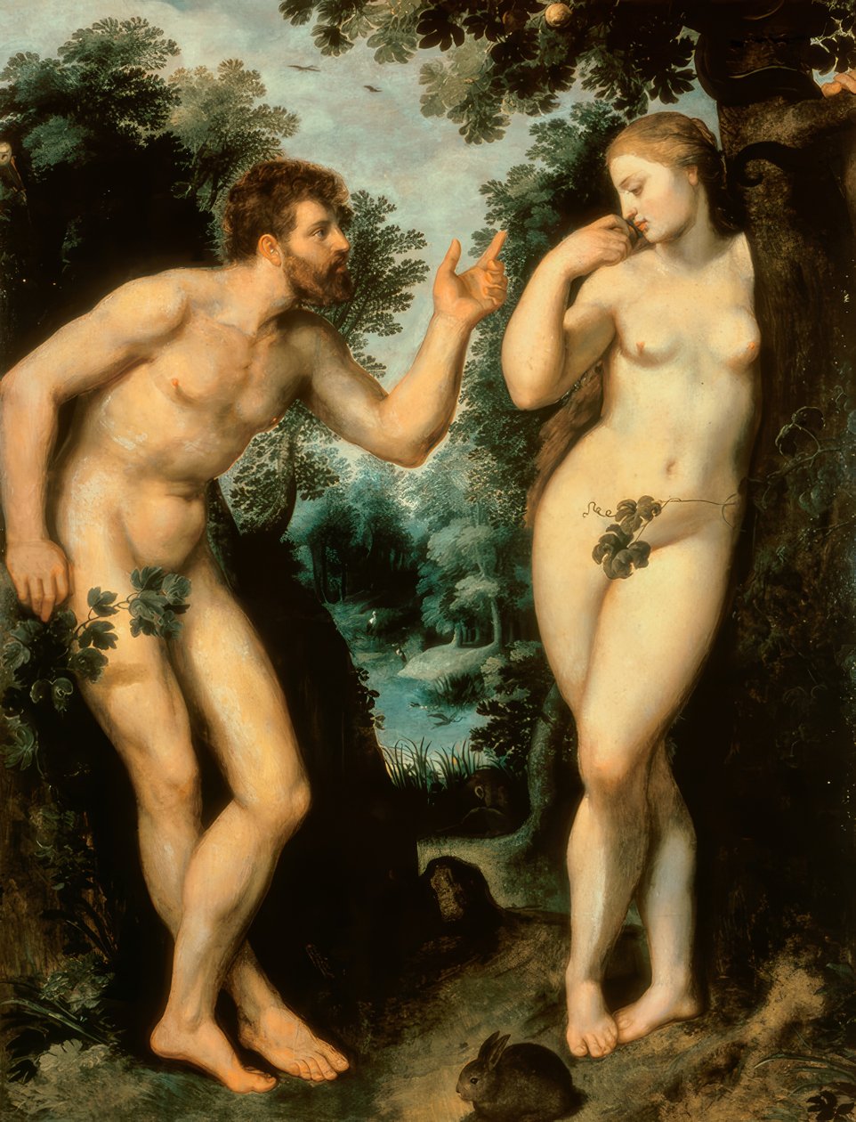 Adam og Eva under kundskabens træ af Peter Paul Rubens