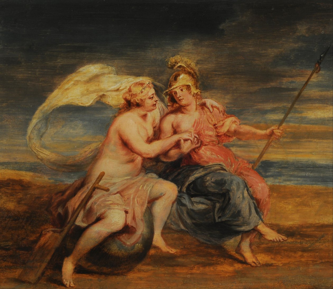 Allegori om lykke og dyd (olie på plade) af Peter Paul Rubens