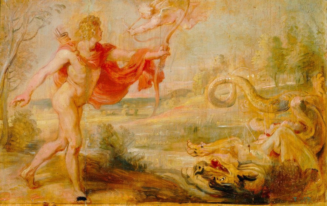 Apollo dræber pythonen af Peter Paul Rubens