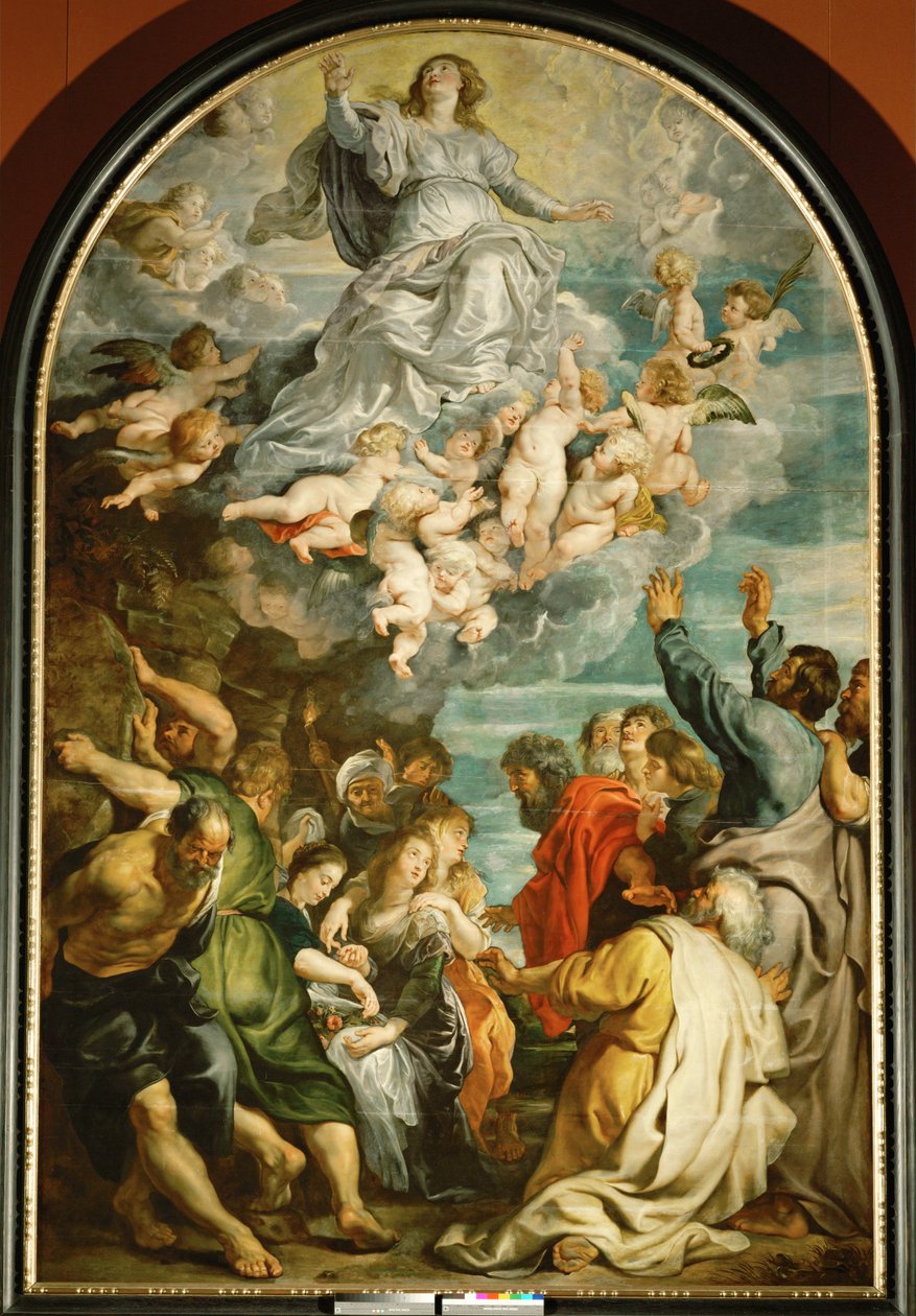 Mariæ Himmelfart, ca. 1611-14 (maleri på egetræ) af Peter Paul Rubens