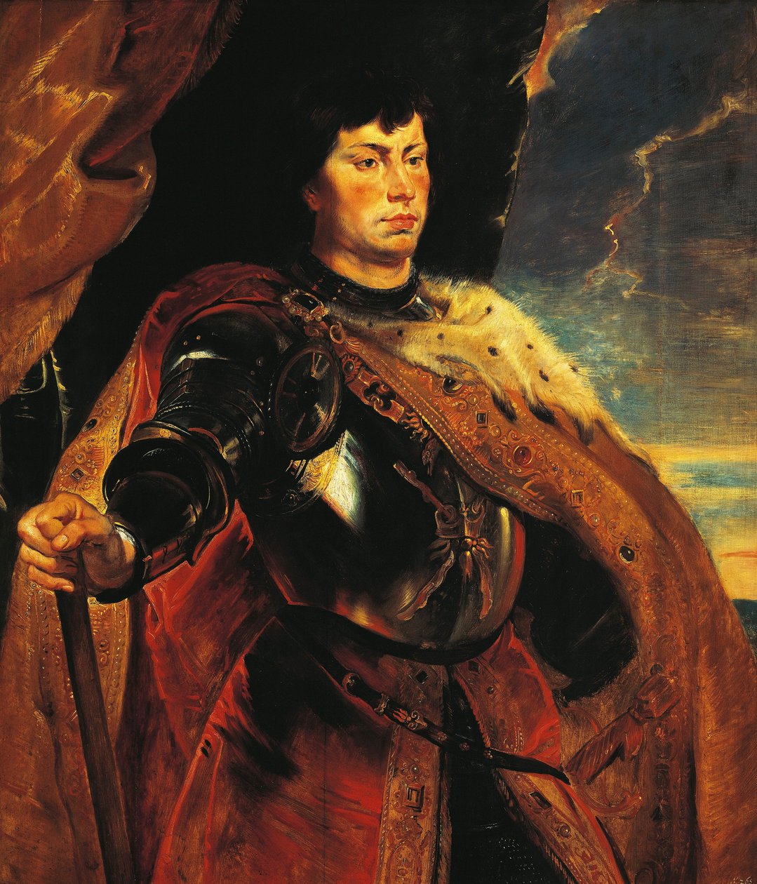Østrig, Wien, Portræt af Karl den Udslæt, hertug af Bourgogne (1433-1477) af Peter Paul Rubens