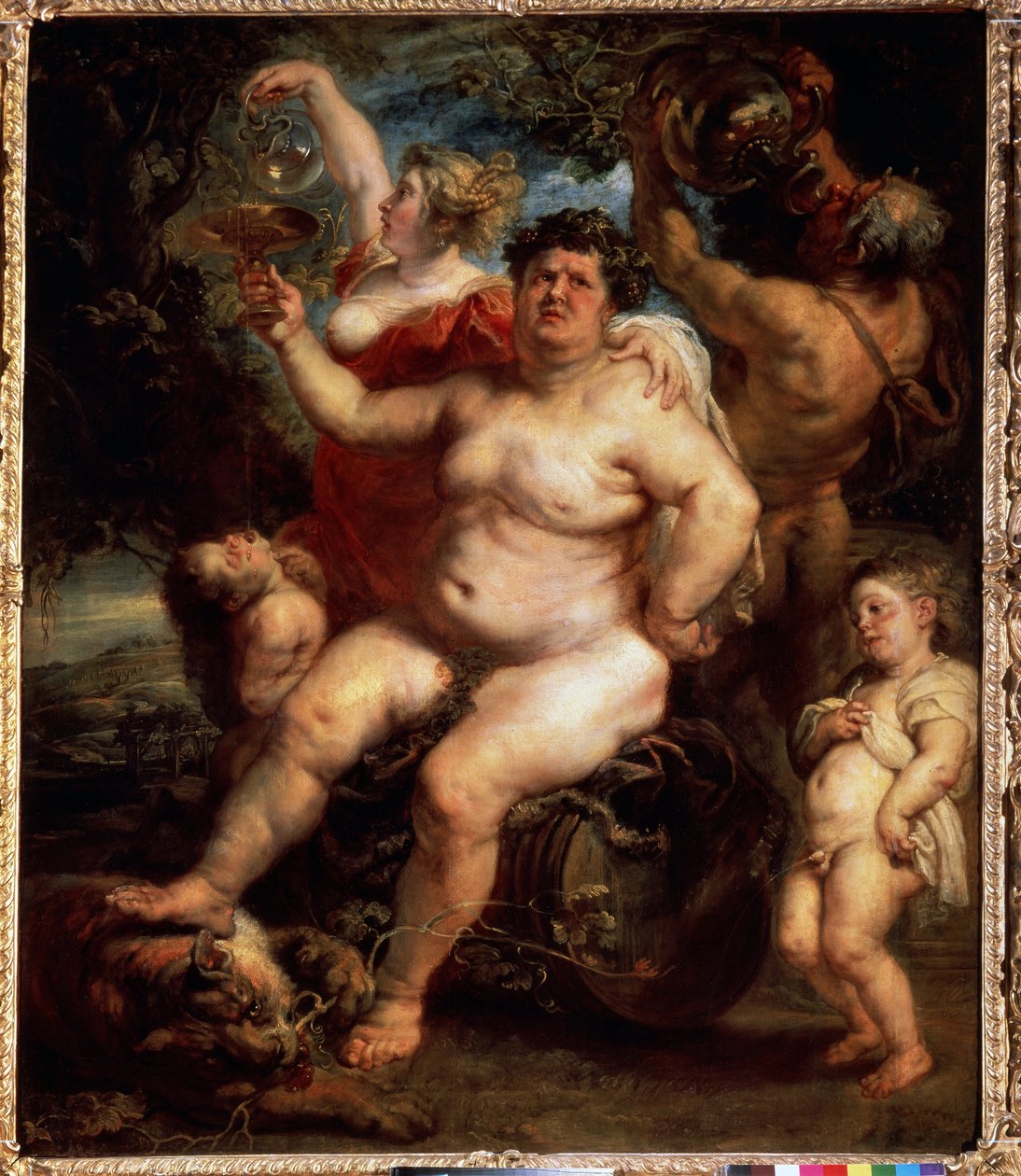 Bacchus (Bacchus). Maleri af Peter Paul (Pierre-Paul) Rubens (eller Peter Paul eller Petrus Paulus) (1577-1640). Olie på lærred af Peter Paul Rubens