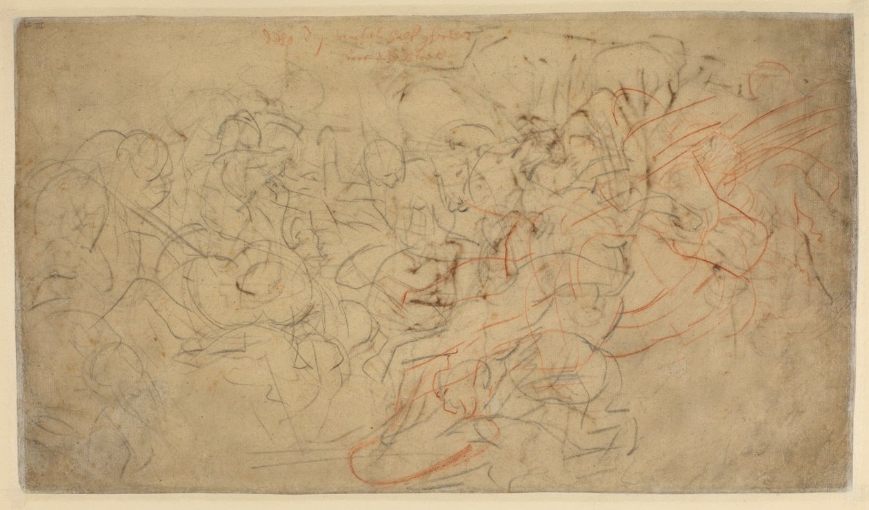 Slaget mellem rytterne (bagsiden) af Peter Paul Rubens