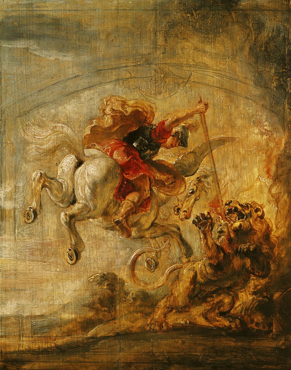 Bellerophon på Pegasus i kamp mod Chimaera, 1635 af Peter Paul Rubens
