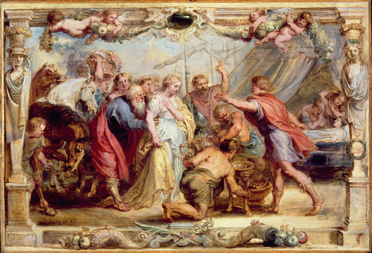 Brise er givet tilbage til Achilleus, 16301631 af Peter Paul Rubens