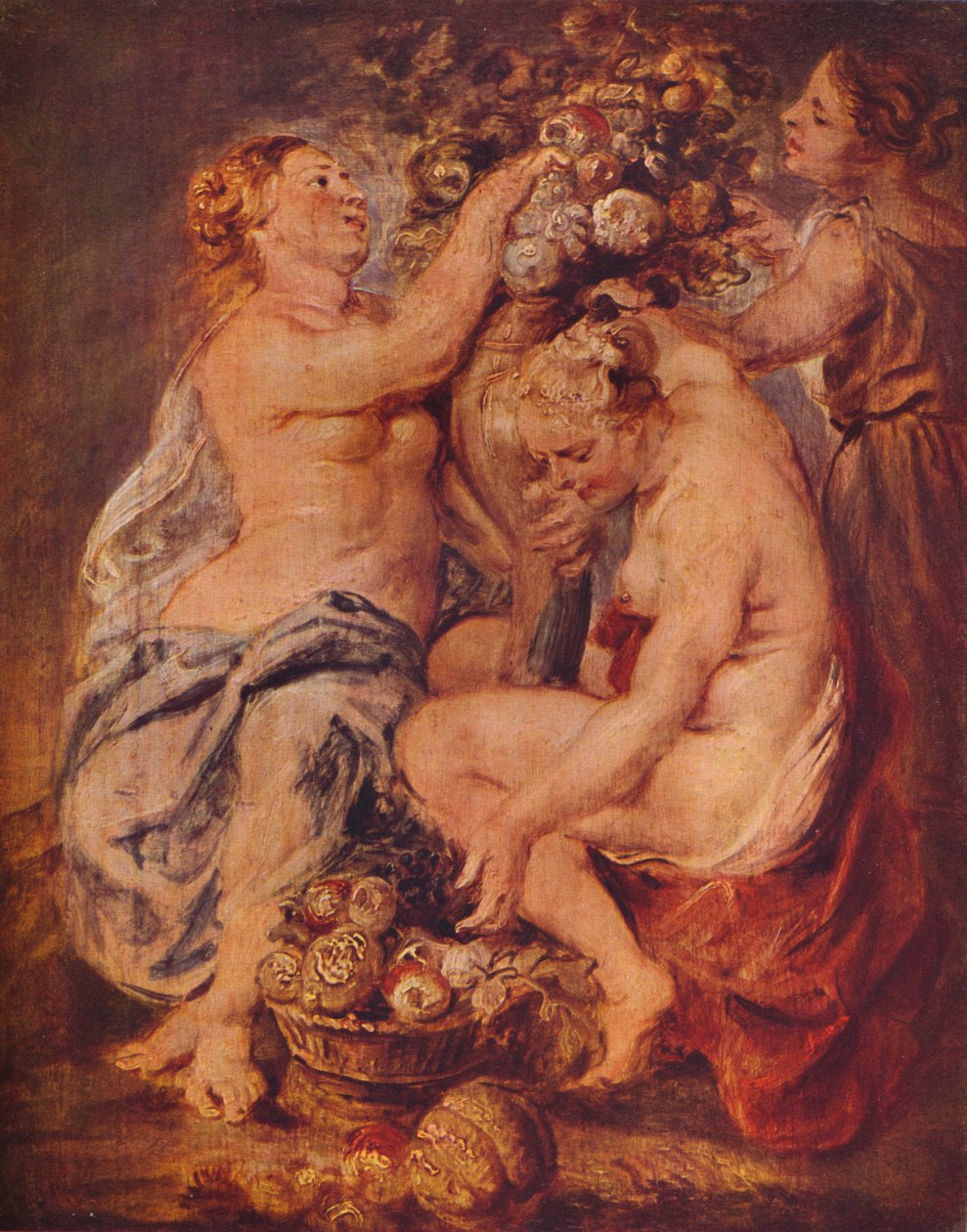 Ceres og to nymfer med et overflødighedshorn, c1617 af Peter Paul Rubens
