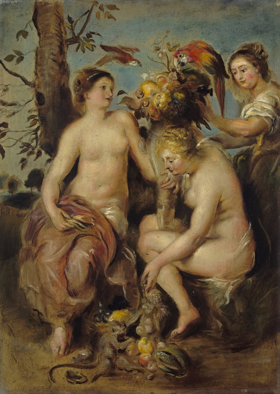Ceres og nymferne, kopi efter Rubens