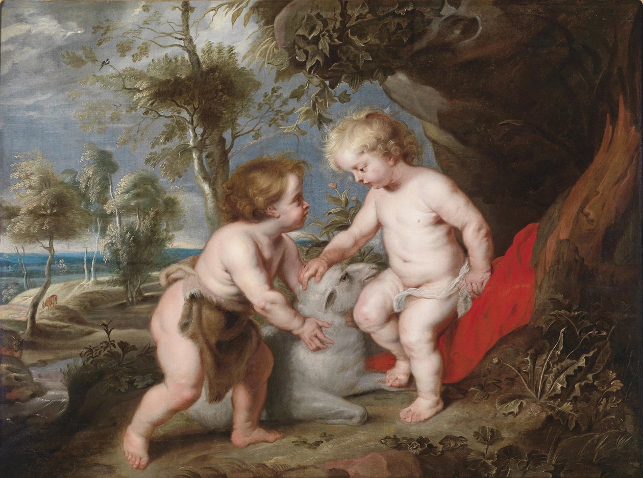 Kristus og Johannes Døberen som børn af Peter Paul Rubens