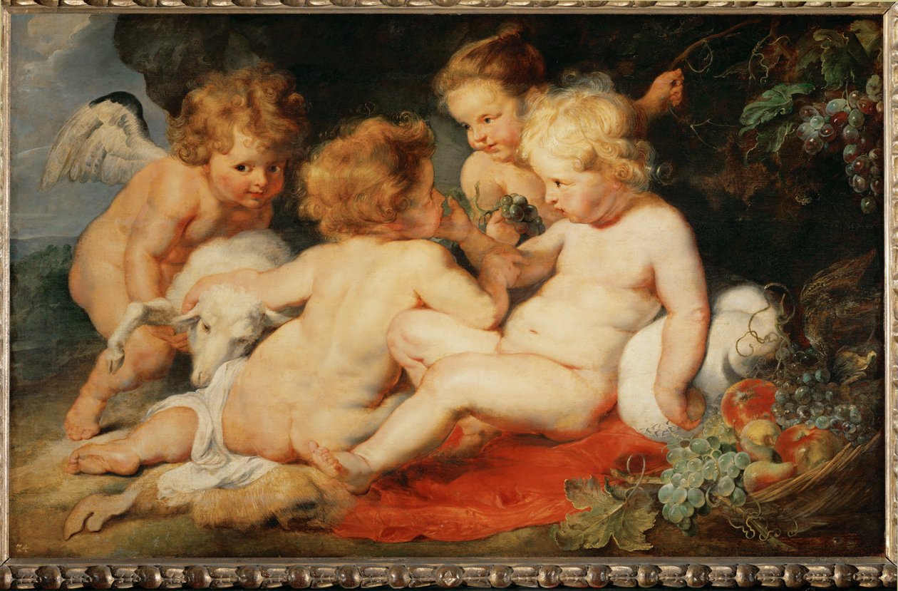 Kristusbarnet med Sankt Johannes og to engle af Peter Paul Rubens