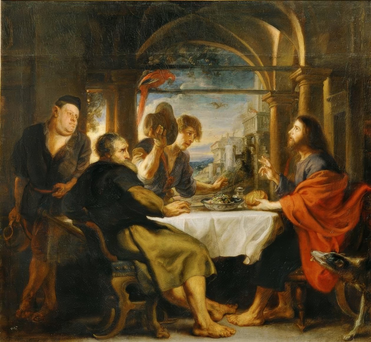 Kristus i Emmaus af Peter Paul Rubens