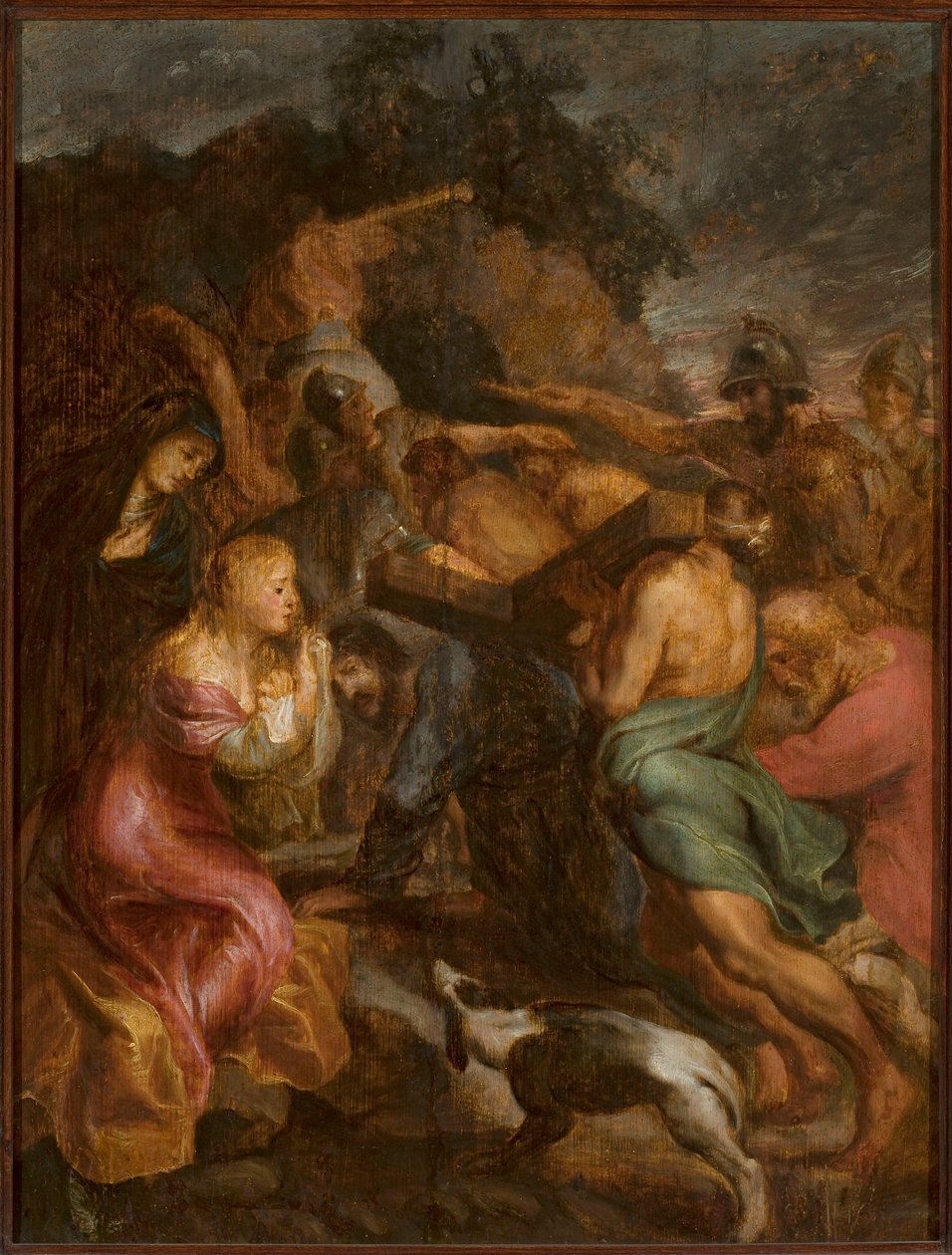 Kristus, der falder under korset af Peter Paul Rubens