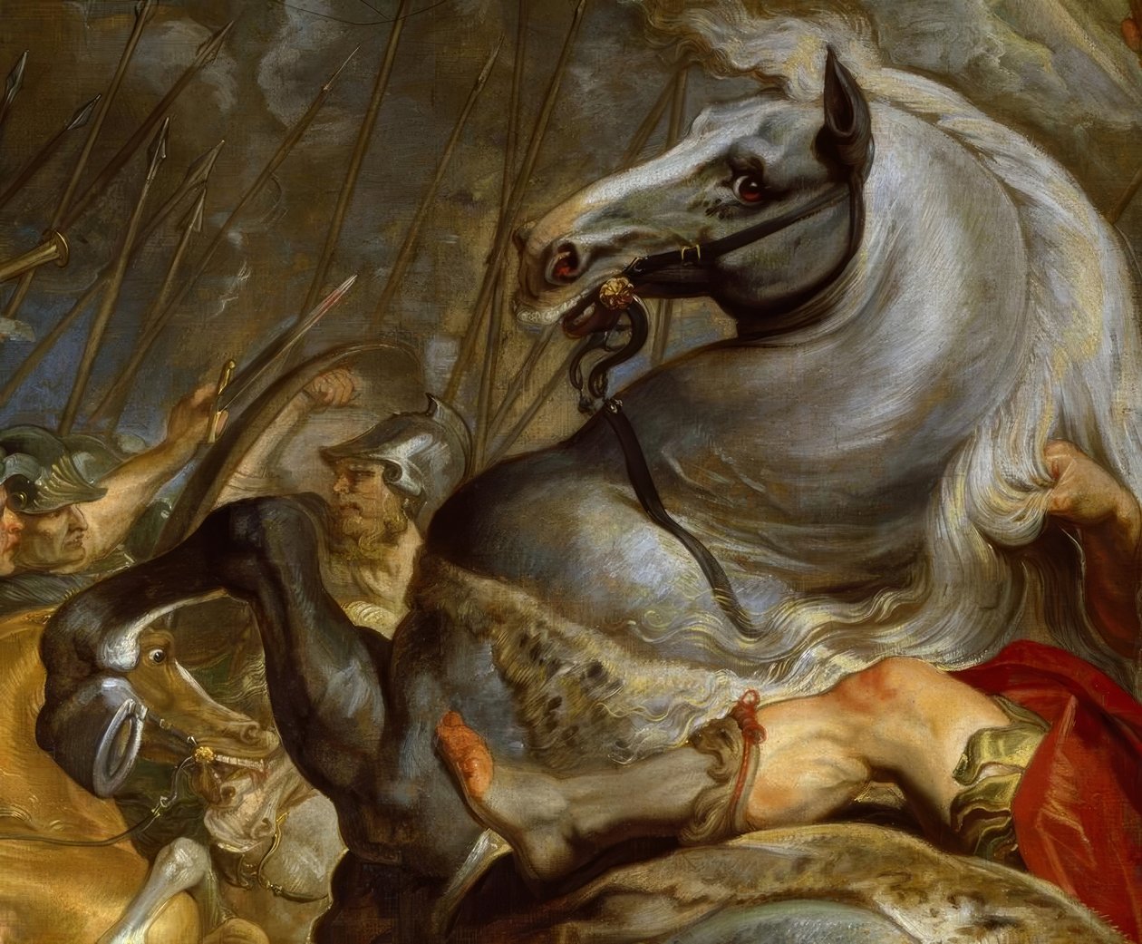 D. Mus, Schlacht / Gem. V. Rubens, detalje af Peter Paul Rubens