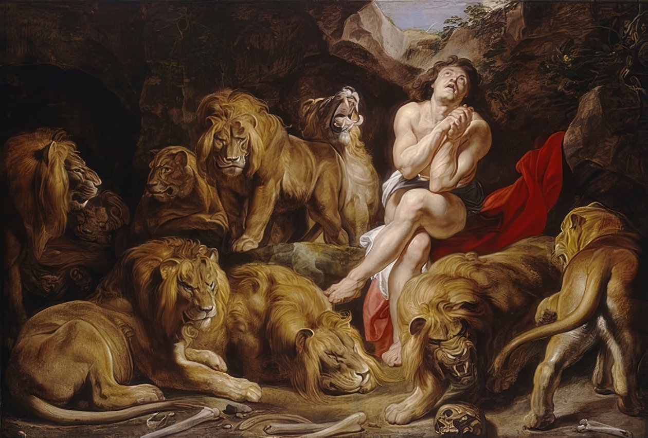 Daniel i løvens hule. Omkring 1614/16 af Peter Paul Rubens