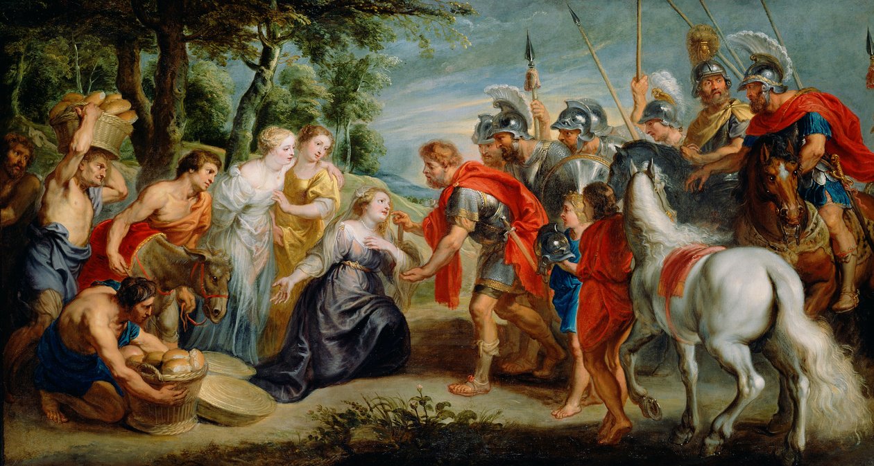 David møder Abigail af Peter Paul Rubens