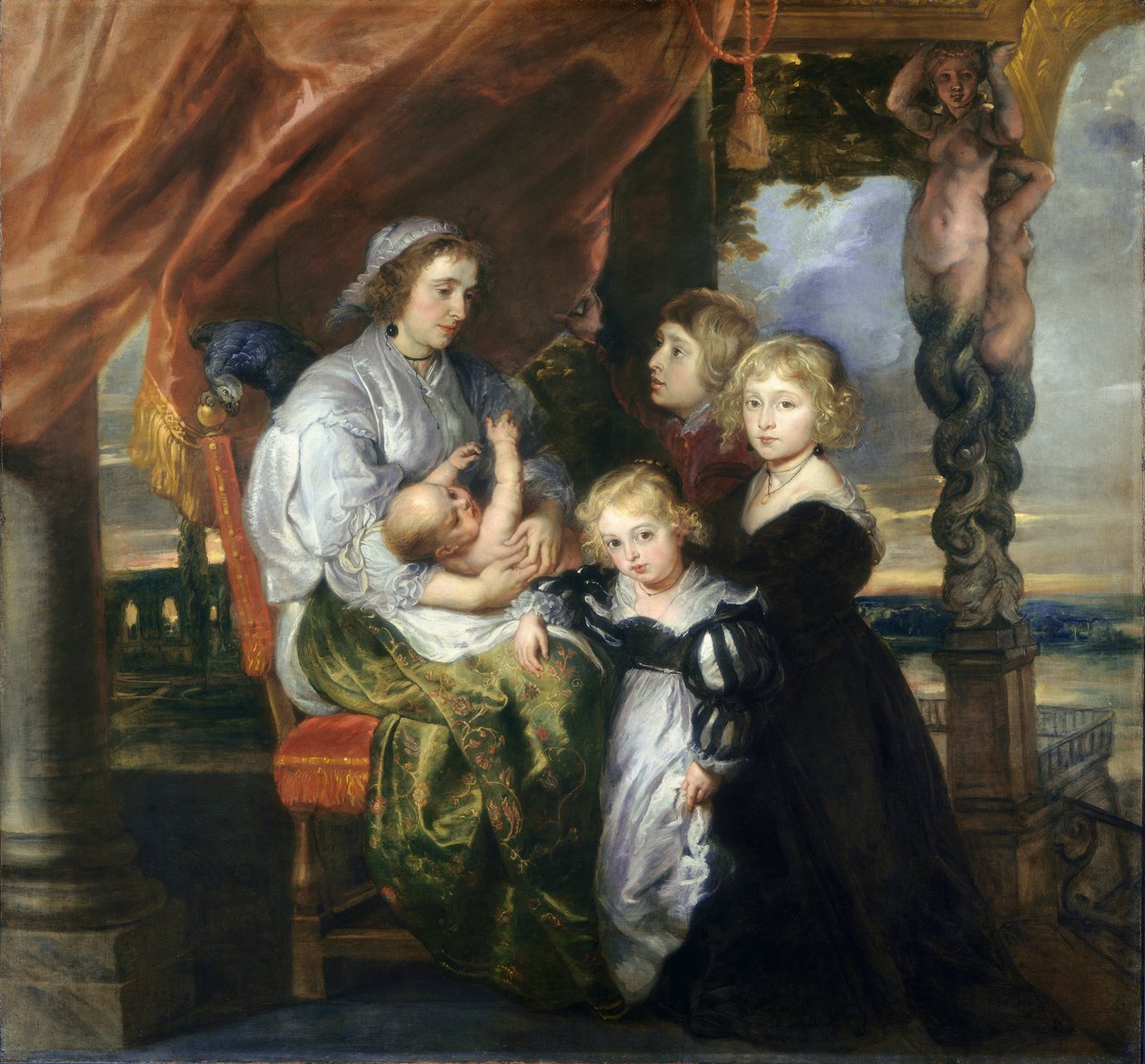 Deborah Kip, hustru til Sir Balthasar Gerbier og hendes børn, ca. 1629-30 af Peter Paul Rubens