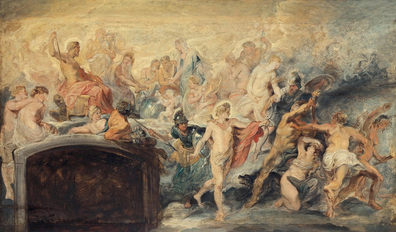 Gudernes råd (Skitse til Medici-cyklussen) af Peter Paul Rubens