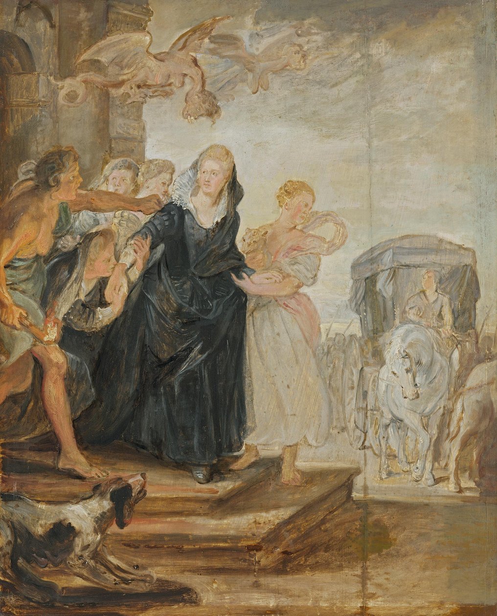 Afrejsen fra Paris (skitse til Medici-cyklussen) af Peter Paul Rubens