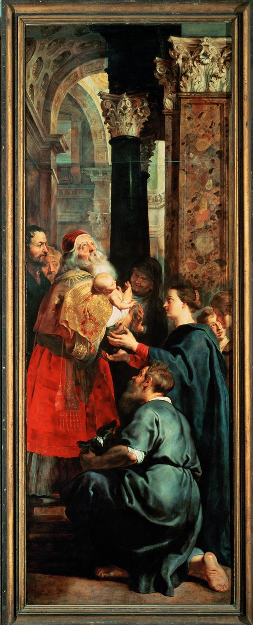 Nedstigning fra korset, højre panel: Præsentation i templet (maleri) af Peter Paul Rubens