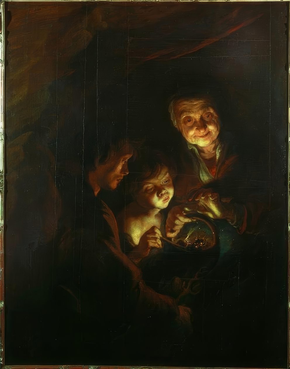 Den gamle kvinde med fyrfadet af Peter Paul Rubens