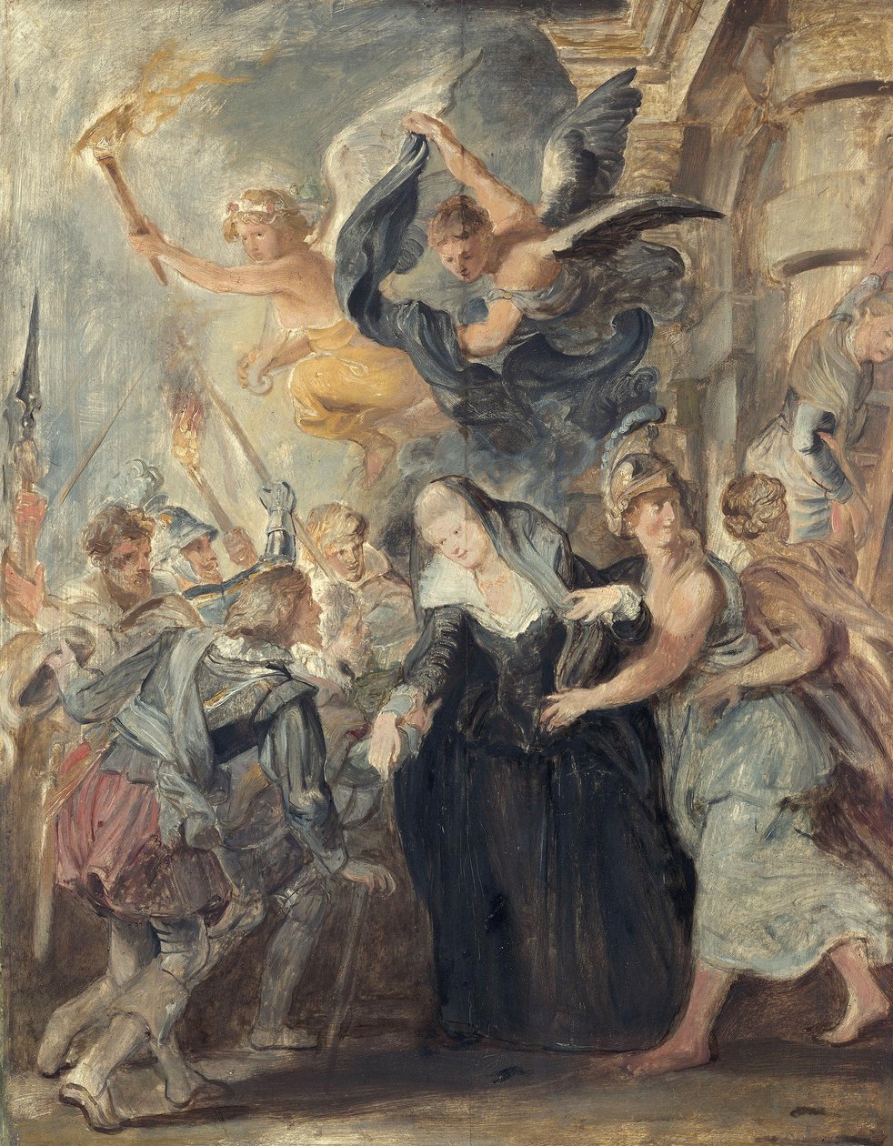 Flugten fra Blois (skitse til Medici-cyklussen) af Peter Paul Rubens