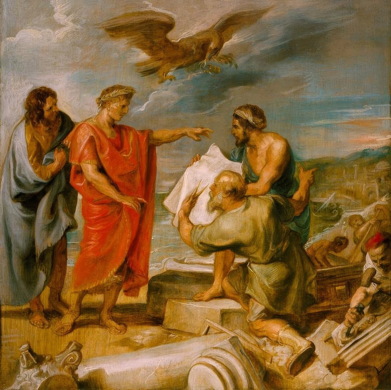 Grundlæggelsen af ​​Konstantinopel af Peter Paul Rubens