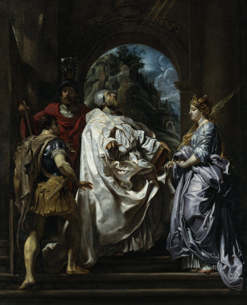 De hellige Gregor, Maurus, Papianus og Domitilla af Peter Paul Rubens