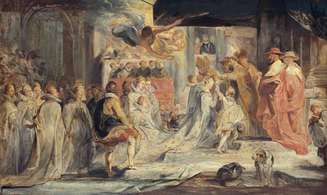 Dronningens kroning (skitse til Medici-cyklussen) af Peter Paul Rubens