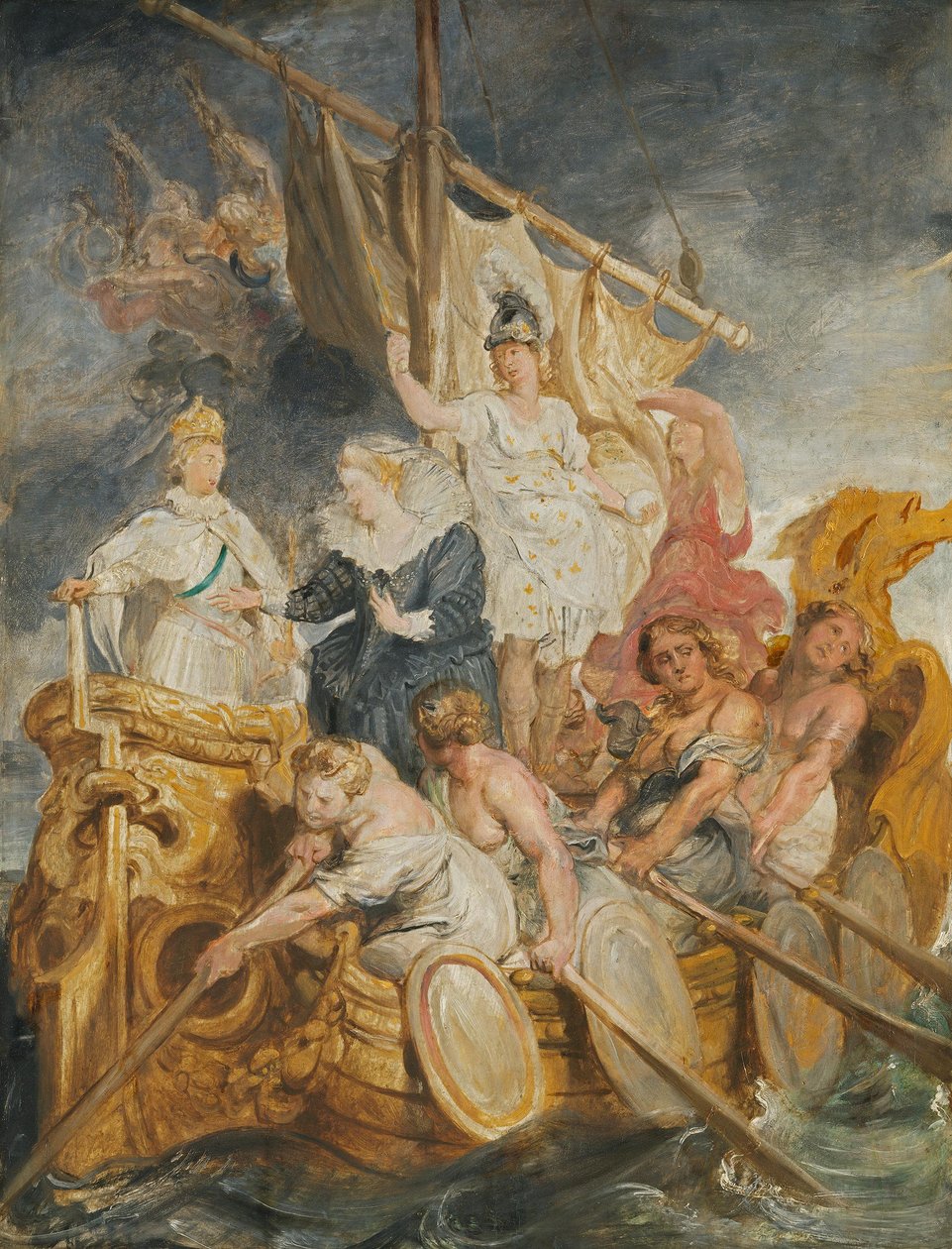 Overdragelsen af regentskabet til dauphinen (skitse til Medici-cyklussen) af Peter Paul Rubens